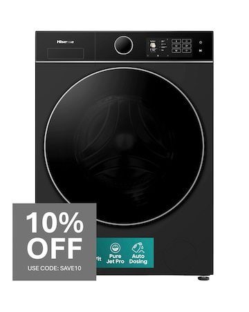 Hisense KitchenFit 5i Series WF5I1045BBQ 10.5kg Washing Machine - Black