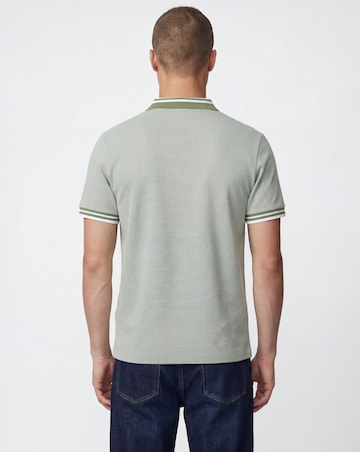 Tipped Jacquard Pique Polo Shirt Long