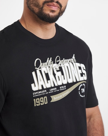 Jack & Jones Graphic Logo Tee - Black