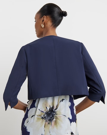 Joanna Hope Navy Cropped Jacket