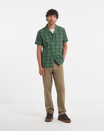 Slub Check Revere Collar Shirt