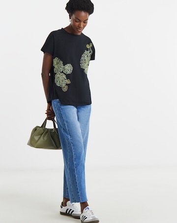 Leaf Applique T-Shirt