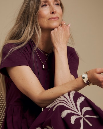 Julipa Embroidered Hem Midi Dress