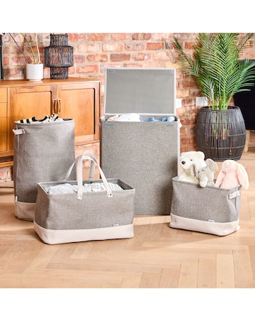 Minky Collapsible Fabric Water-Resistant Laundry Bag