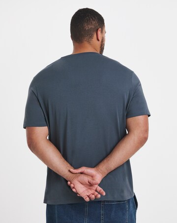 Jack & Jones Graphic Logo Tee - Grey Blue