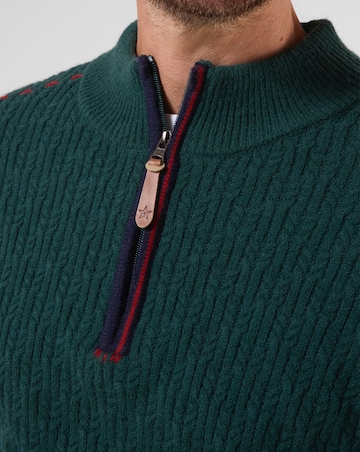 Joe Browns Customised Funnel Neck Jumper - Green
