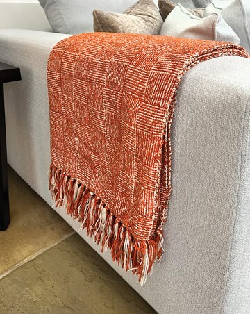 Woven Crosshatch Indoor/Outdoor Throw