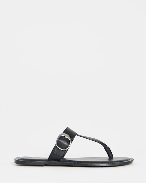 Fortune Leather Toe Post Sandals - Wide Fit (E)