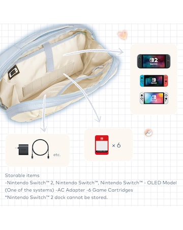 HORI Puff Pouch for Nintendo Switch 2 - Eevee Cottage Core