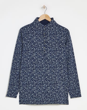 Julipa Button Funnel Neck Jersey Top