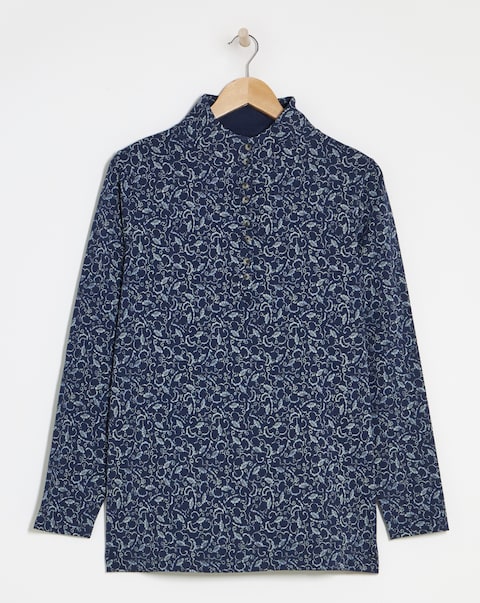 Julipa Button Funnel Neck Jersey Top