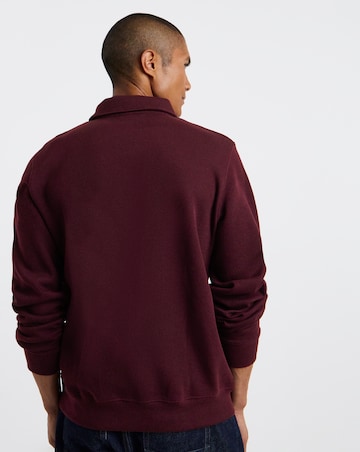 Lacoste Polo Collar Sweat - Burgundy