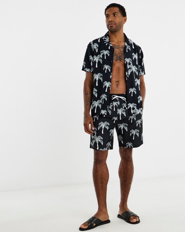 Mono Palm Print Co-ord Shirt