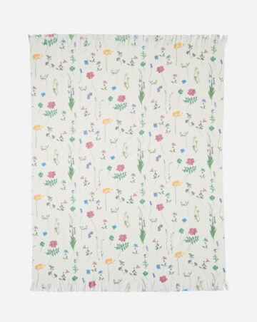 Pressed Floral Faux Mohair Throw