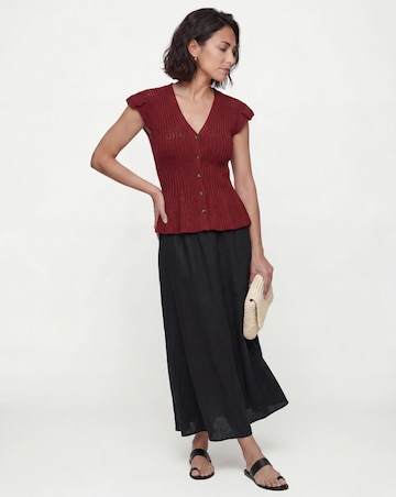 Knitted Frill Sleeve Vest