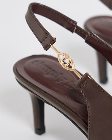 Alessia Buckle Slingback Pointed Kitten Heel Shoes - Extra Wide Fit (EEE)