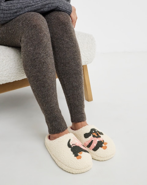 Frankfurter Borg Sausage Dog Slippers - Wide Fit (E)