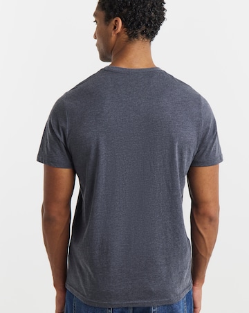 Denim Marl Crew Neck T-Shirt Long