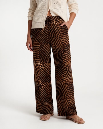 Spun Viscose Wide Leg Trouser
