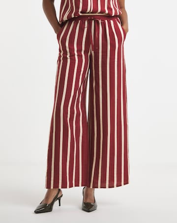 Simply Be Rust Stripe Wide Trouser Co-ord