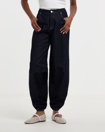 Indigo Cuffed Denim Balloon Jeans