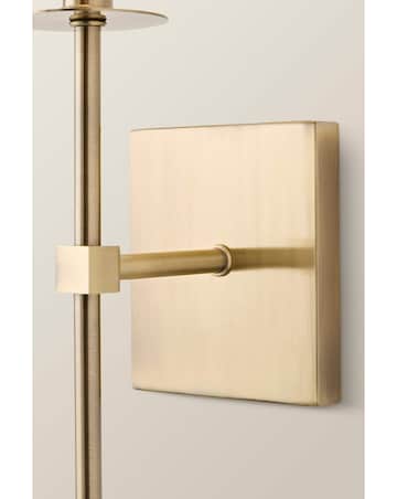ValueLights Kincaid Antique Brass Rechargeable Easy Fit Wall Light Shade