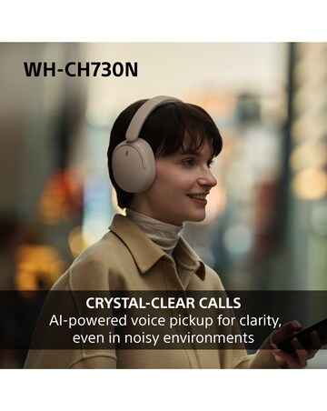 Sony WH-CH730N Wireless Noise Cancelling Over-Ear Headphones - Beige