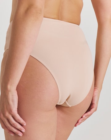 Pretty Secrets (2 Pack) Hannah Spot Full Brief Knickers Black/Almond
