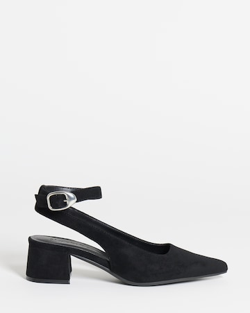 Isabella Ankle Detail Block Heel Pointed Shoes - Extra Wide Fit (EEE)