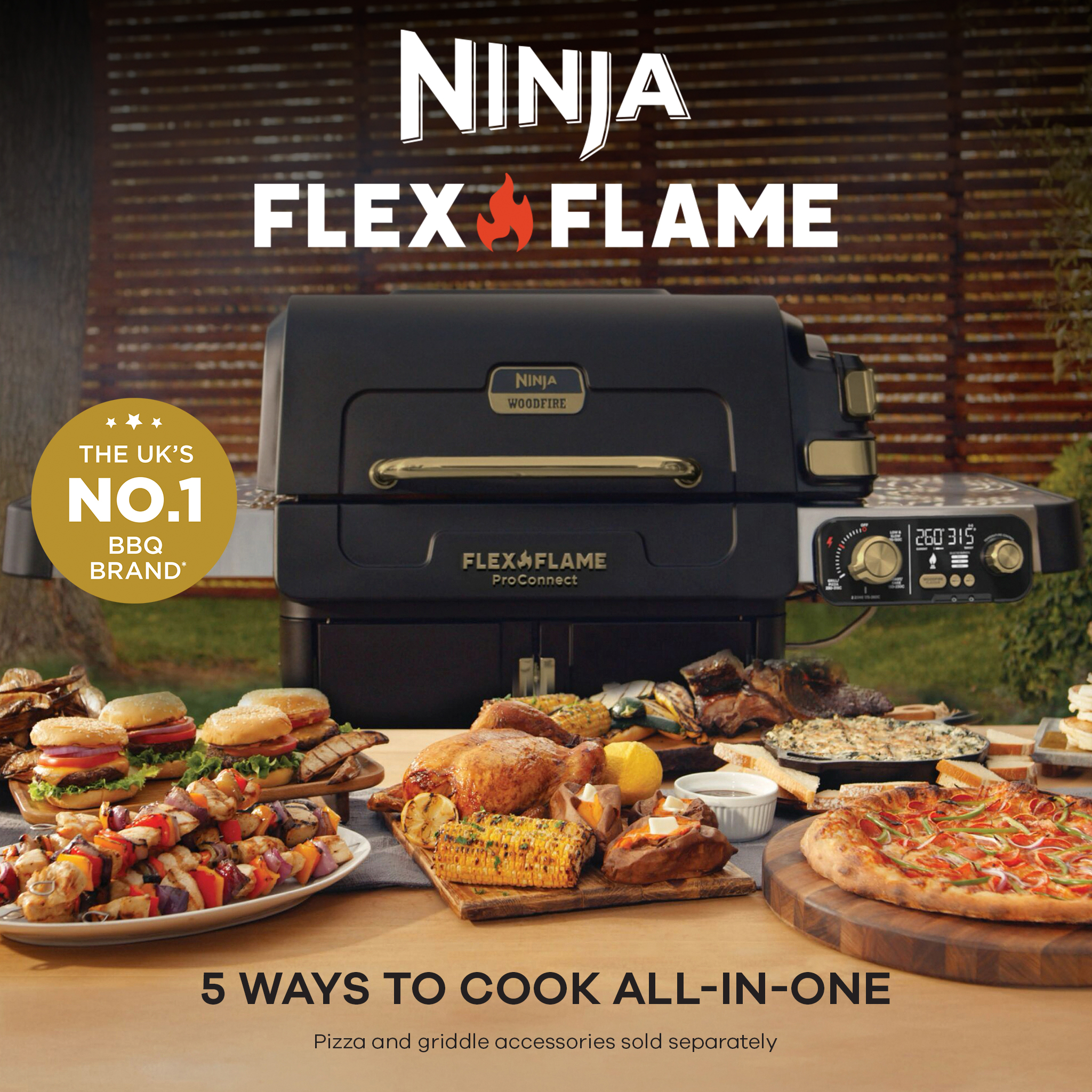 NINJA Flex flame
Ninja FlexFlame Outdoor Cooking
System range