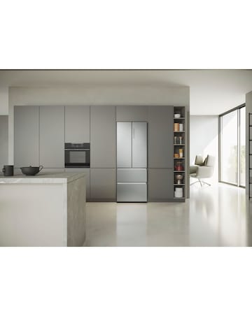 Haier HFR5719ENMG 70 FD Plain Door Refrigerator Silver + Install