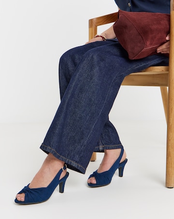 Daisy Knotted Peep Toe Heels - Wide Fit (E)