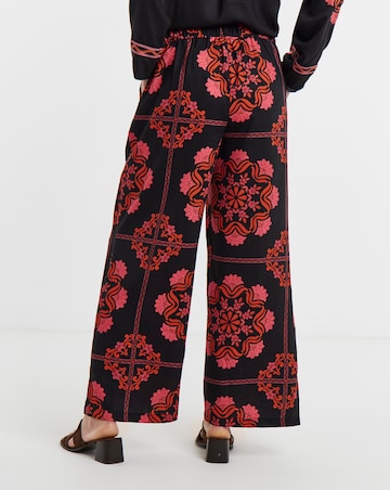 Black Paisley Wide Leg Trouser Co-ord