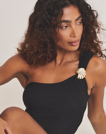 MAGISCULPT Medium Control Shell Detail One Shoulder Swimsuit