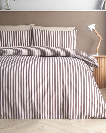 Catherine Lansfield Epping Textured Stripe Duvet Cover Set