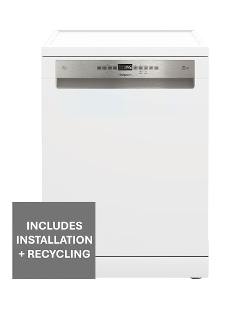 Hotpoint HD7FHP33UK Full Size Dishwasher - 14 Place Settings - White + Install