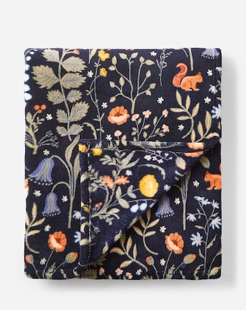 Woodland Animals Fleece Throw