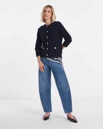 Stitch Detail Long Sleeve Cardigan