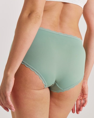 Pretty Secrets (3 Pack) Microfibre Lace Trim Short Knickers