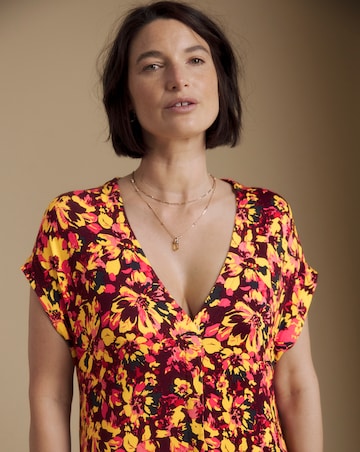 Julipa Printed Cap Sleeve Midi Dress