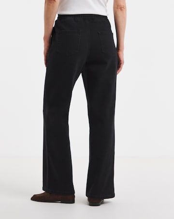 Black Wide Leg Jogger Jeans