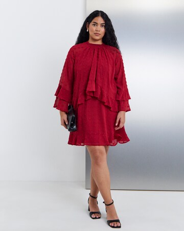 Simply Be Red Frill Skater Dress