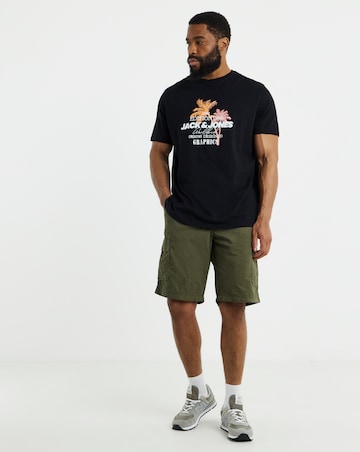 Jack & Jones Gradient Graphic T-Shirt 2 Pack - Black/White