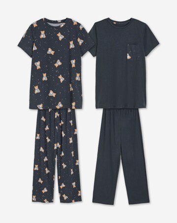 Pretty Secrets Value (2 Pack) Bear Print Pyjama Sets