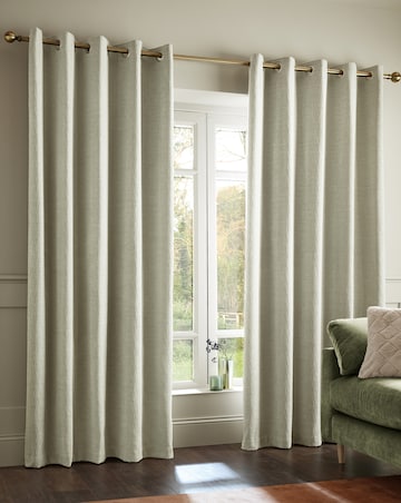 Catherine Lansfield Crinkle Chenille Curtains