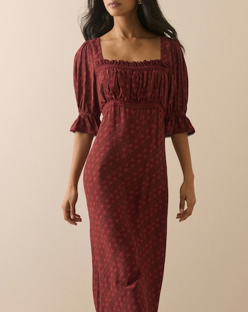 NOBODY'S CHILD WINSLET DITSY FLORAL PRINT MIDI DRESS