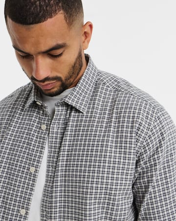 Jack & Jones Carter Long Sleeve Shirt - White/Black