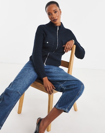 Military Knitted Bomber Jacket