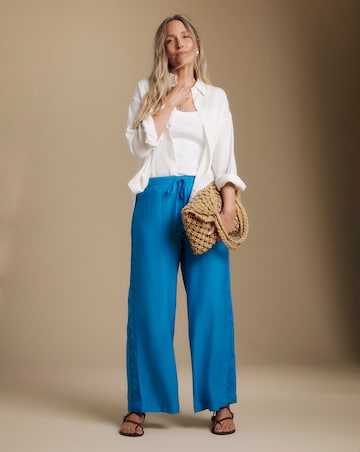 Julipa Petite Crochet Trim Trouser