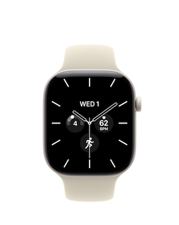 Apple Watch Series 12 GPS + Cellular 42mm - White Ceramic/Sand Sport Band - S/M